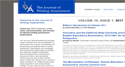 Desktop Screenshot of journalofwritingassessment.org